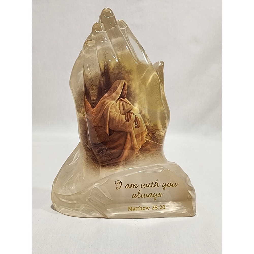 Bradford Exchange Greg Olsen Always With You Jesus Praying Hands Figurine 2008